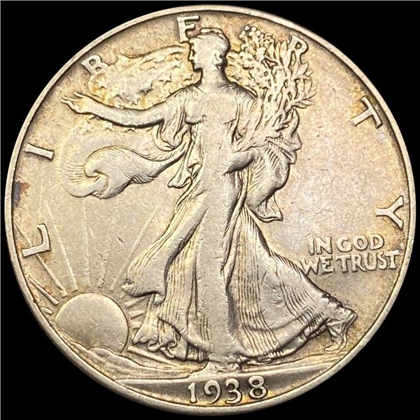 1938-D Walking Liberty Half Dollar ABOUT UNC