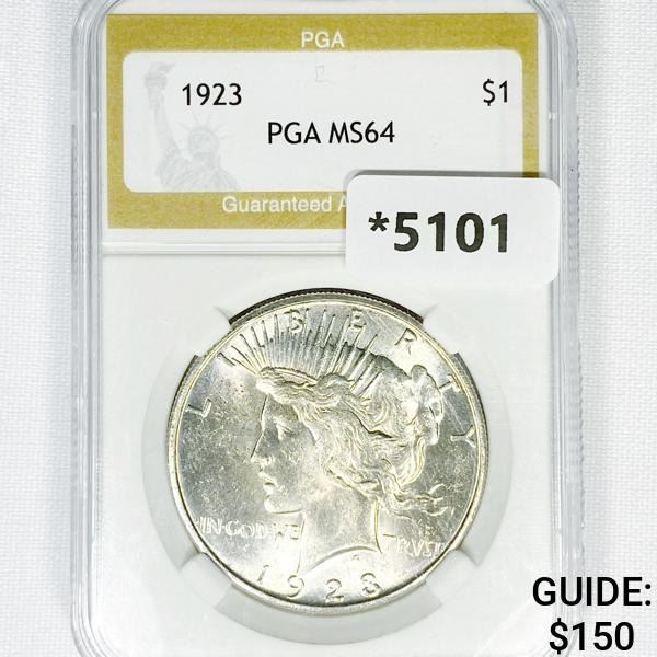 1923 Silver Peace Dollar PGA-MS64