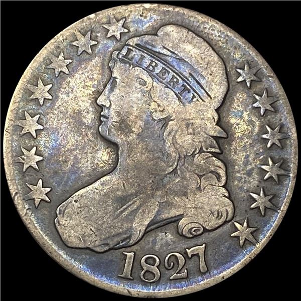 1827 Capped Bust Half Dollar LIGHTLY CIRCULATED