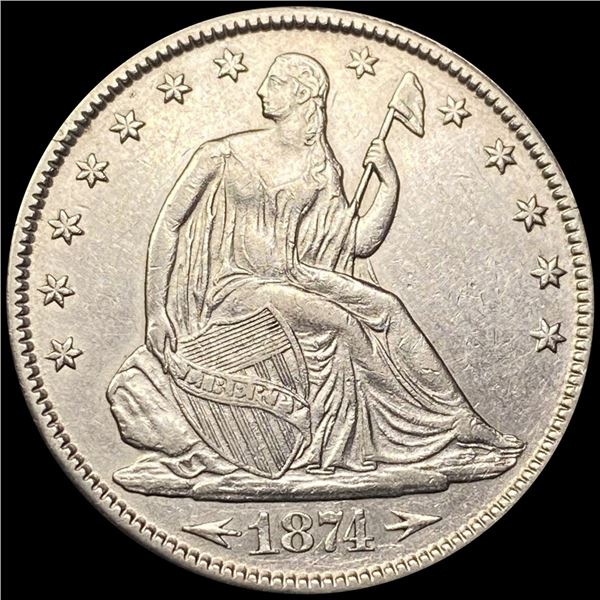 1874 Arrows Seated Liberty Half Dollar UNC