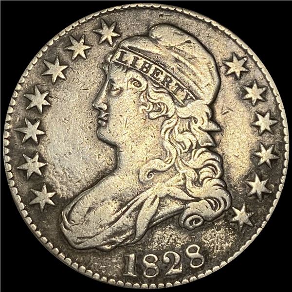 1828 Capped Bust Half Dollar ABOUT UNCIRCULATED