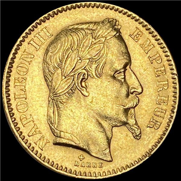 1865 France 20 Francs CHOICE BU