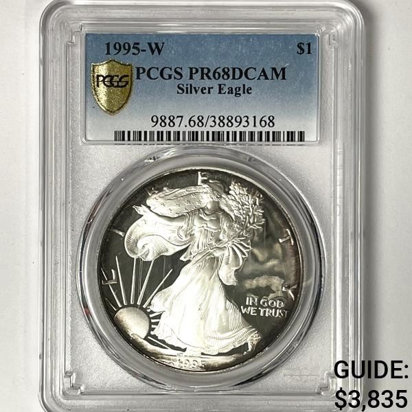 1995-W Silver Eagle PCGS - PR68 DCAM