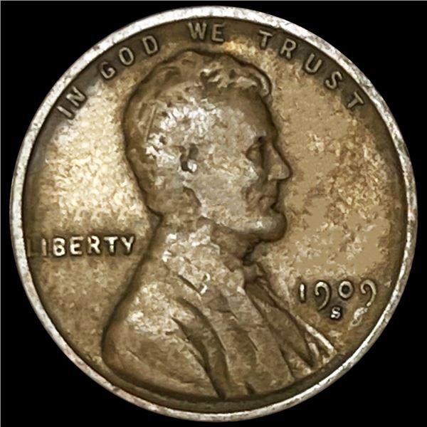 1909-S Wheat Cent CLOSELY UNCIRCULATED