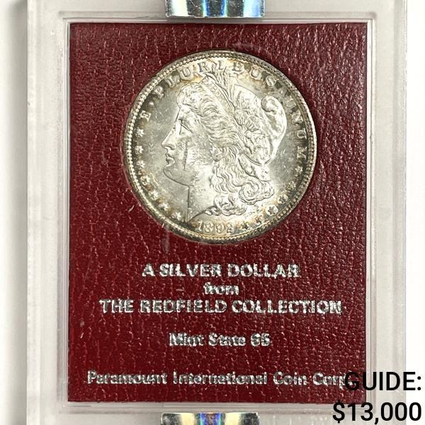 1892-CC Morgan Silver Dollar REDFIELD MS65