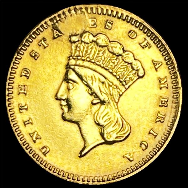 1873 Ty 3 Rare Gold Dollar UNCIRCULATED