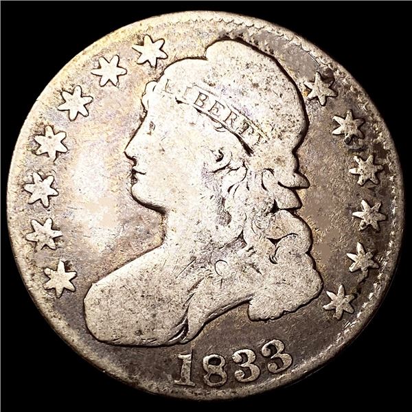 1833 Capped Bust Half Dollar NICELY CIRCULATED