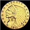 Image 1 : 1911 $2.50 Gold Quarter Eagle CLOSELY