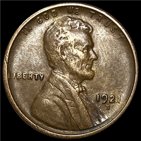 1921-S Wheat Cent NEARLY UNCIRCULATED