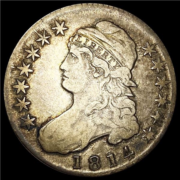 1814 Capped Bust Half Dollar ABOUT UNCIRCULATED