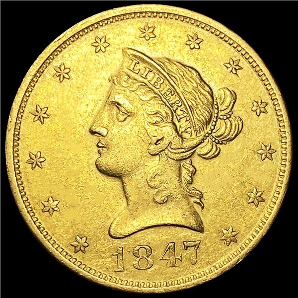 1847-O $10 Gold Eagle ABOUT UNCIRCULATED