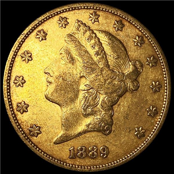 1889-S $20 Gold Double Eagle NEARLY UNCIRCULATED