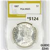 Image 1 : 1887 Morgan Silver Dollar PGA-MS65