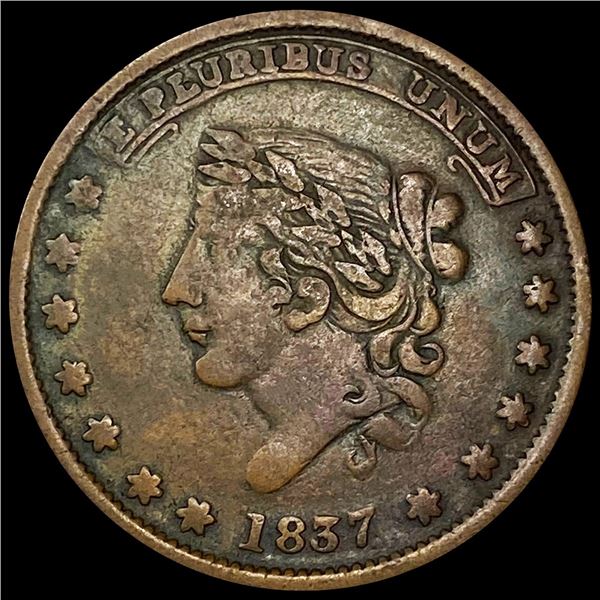 1837 Bentonian Hardtimes Token NEARLY
