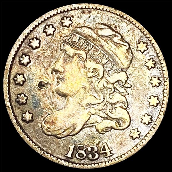 1834 Capped Bust Half Dime NEARLY UNCIRCULATED