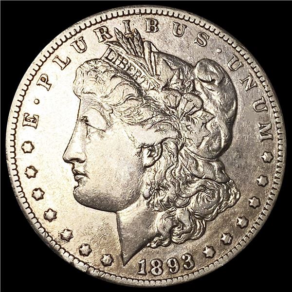 1893-CC Morgan Silver Dollar NEARLY UNCIRCULATED