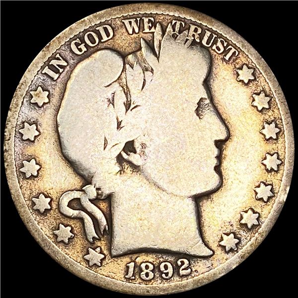 1892-S Barber Half Dollar NICELY CIRCULATED