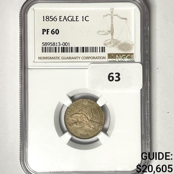 1856 Flying Eagle Cent NGC-PF60