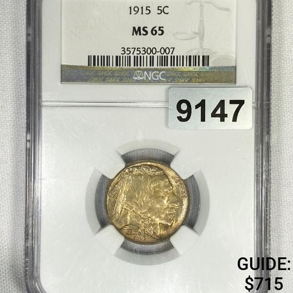 1915 Buffalo Nickel NGC-MS65