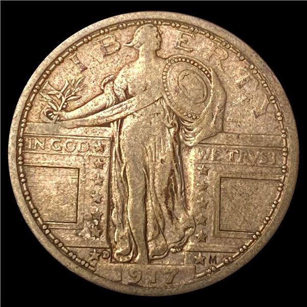 1917-D Standing Liberty Quarter NEARLY UNC