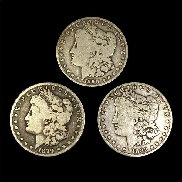(3) Morgan Dollars LIGHTLY CIRCULATED