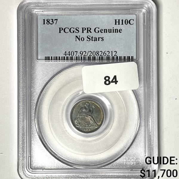 1837 PROOF Seated Liberty Half Dime