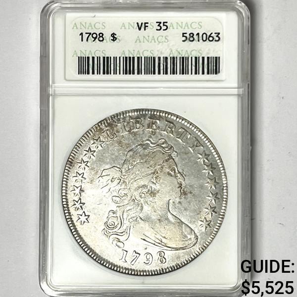 1798 Draped Bust Dollar ANACS-VF35