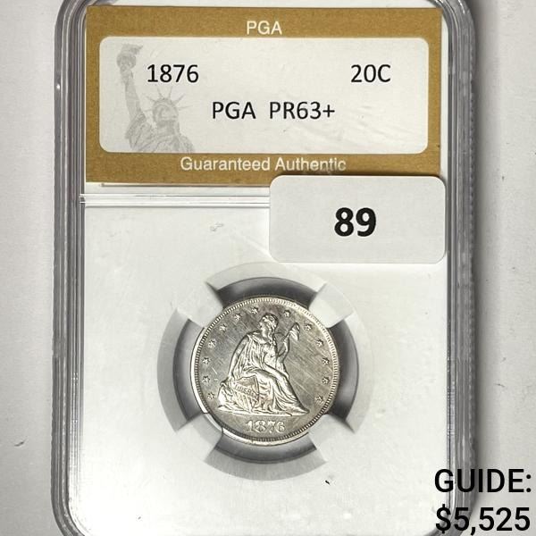 1876 Twenty Cent Piece PGA-PR63+
