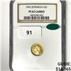 Image 1 : 1903 CAC Rare Gold Dollar NGC-PF62 CAM Jefferson