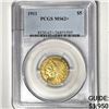 Image 1 : 1911 $5 Gold Half Eagle PCGS-MS62+