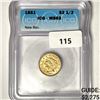 Image 1 : 1861 $2.50 Gold Quarter Eagle ICG-MS63 New Rev.