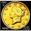 Image 1 : 1850-D Rare Gold Dollar UNCIRCULATED