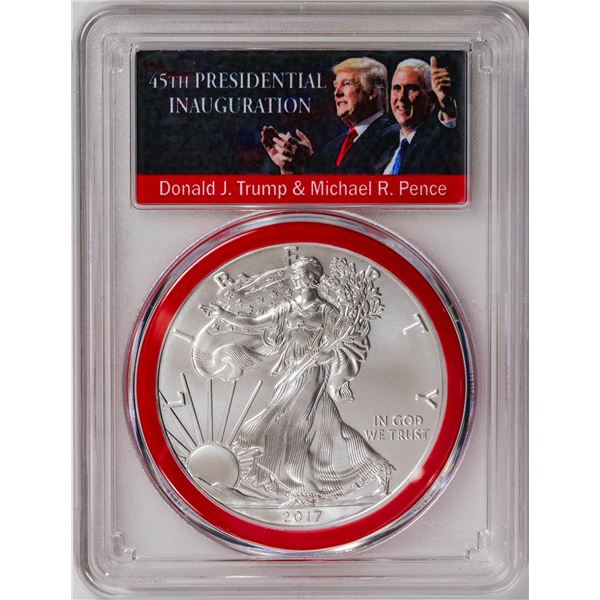 2017 American Silver Eagle .999 Fine Silver Dollar Coin PCGS MS70