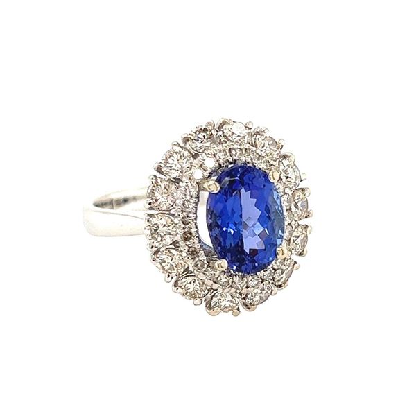 2.64 ctw Tanzanite & Diamond Ring - 14KT White Gold