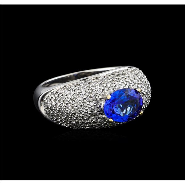 14KT White Gold 1.85 ctw Tanzanite and Diamond Ring