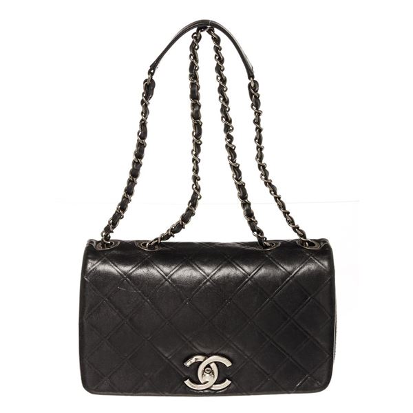 Chanel Lambskin Quilted CC Full Flap Shoulder Bag