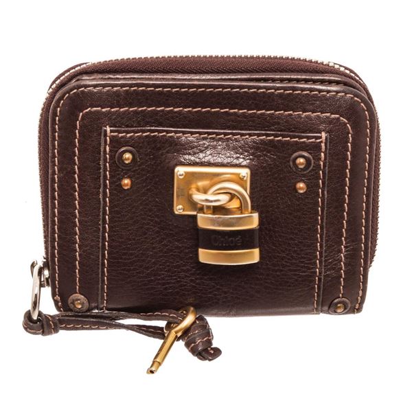 Chloe Brown Leather Paddington Wallet