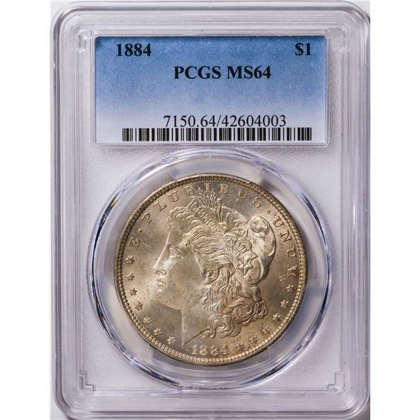 1884 $1 Morgan Silver Dollar Coin PCGS MS64