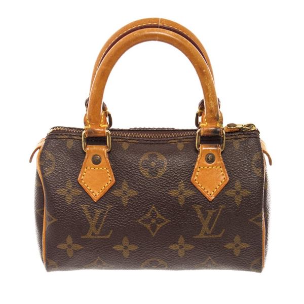 Louis Vuitton Monogram Canvas Leather Mini Speedy Bag
