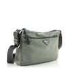 Image 1 : Prada Front Zip Messenger Bag Tessuto Medium