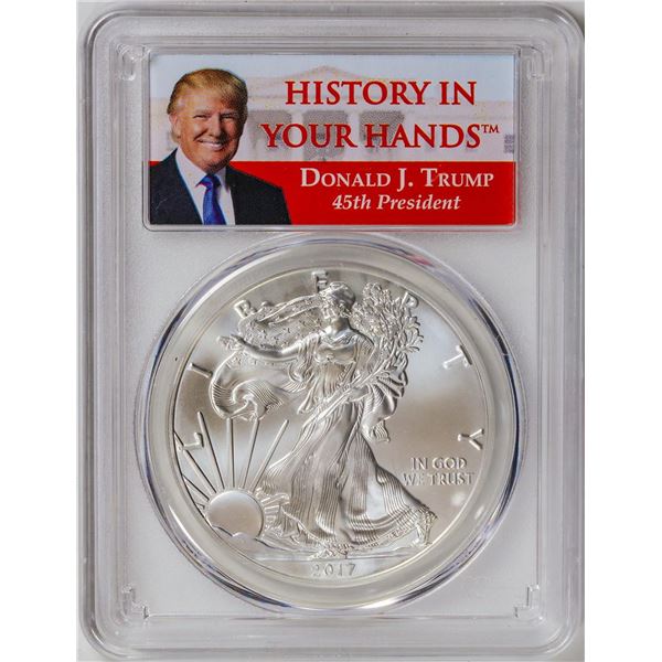 2017 American Silver Eagle .999 Fine Silver Dollar Coin PCGS MS70