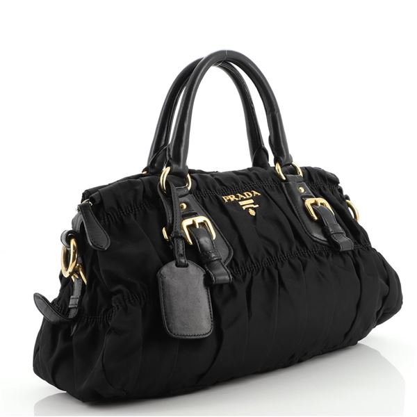 Prada Gaufre Convertible Satchel Tessuto Medium