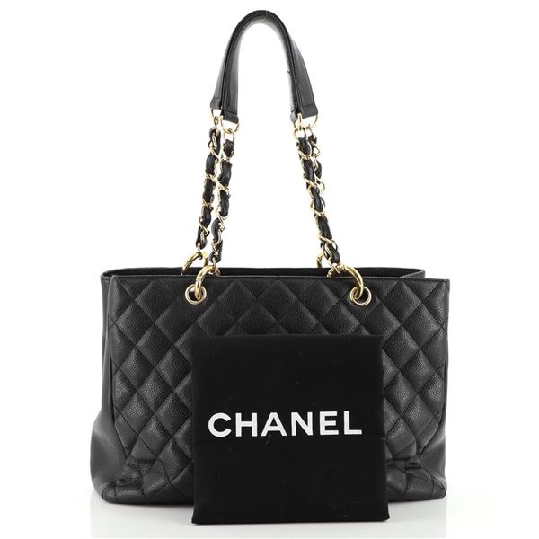 Chanel Grand Shopping Tote Quilted Caviar