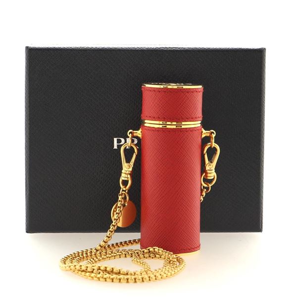 Prada Lipstick Case on Chain Saffiano Leather