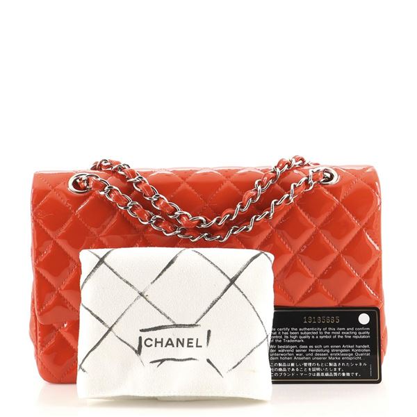 Chanel Classic Double Flap Bag Quilted Patent Medium
