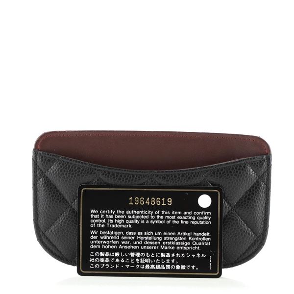 Chanel CC Card Holder Quilted Caviar