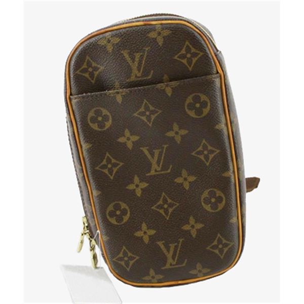 Louis Vuitton Brown Monogram Canvas Leather Pochette Gange Waist Bag