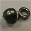 Image 1 : S. SILVER 12 MM BLACK TAHITIAN PEARL AMD HEMATITE UNISEX PENDANT