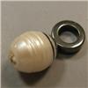 Image 1 : S. SILVER 13 MM SOUTH SEA PEARL AND HEMATITE UNISEX PENDANT