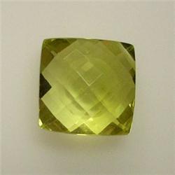 18 CTS FANCY CITRINE BEAD 14x14 MM - TOP DRILLED